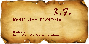 Kránitz Flávia névjegykártya